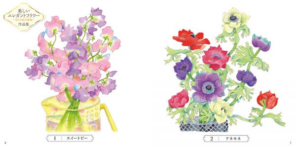 Sketch coloring book-Beautiful Elegant Flower-Colorful Flowers- - Japanese coloring book