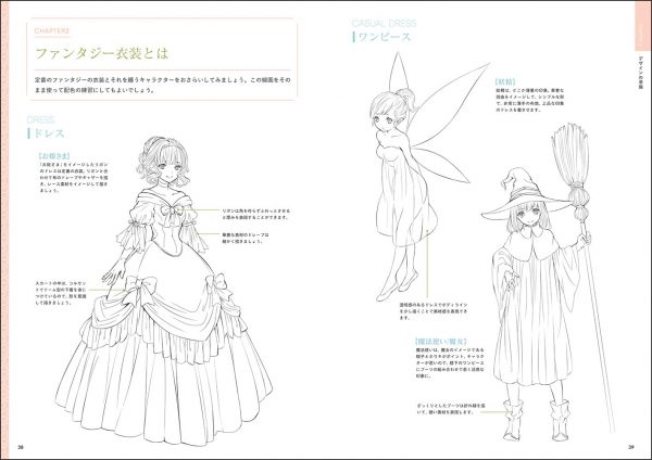 How to draw a fantasy costume by Mokuri - Japanese Illustration Book