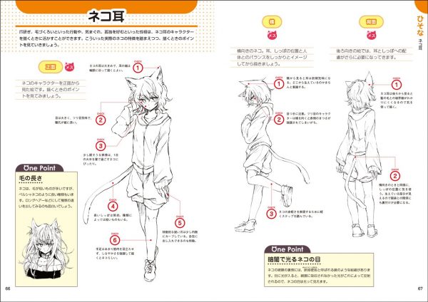 How to draw a kemomimi (animal ears) character6
