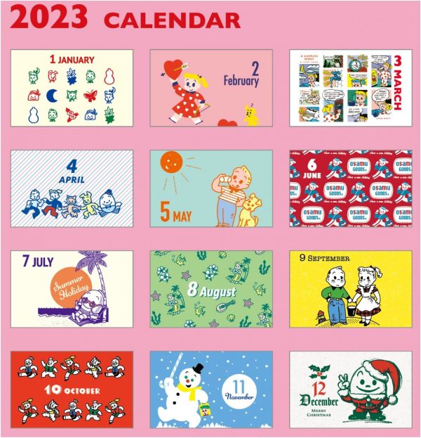 Osamu Goods 2023 Calendar Tabletop - Osamu Harada