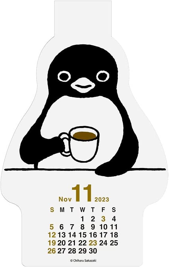 Suica's Penguin Desktop Calendar 2023 - Chiharu Sakazaki illustration