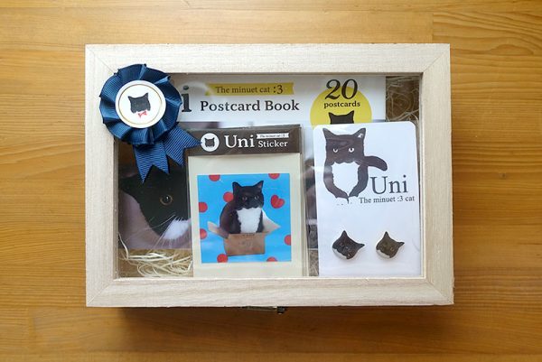 [Premium box] Uni Earrings(Stud type) & Postcard Book & Stickers set