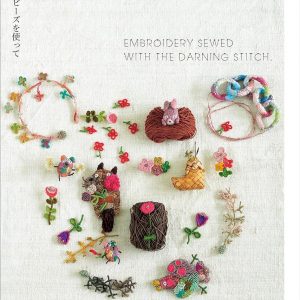 Small Darning Stitch - using embroidery thread and beads - Tomomi Mimura